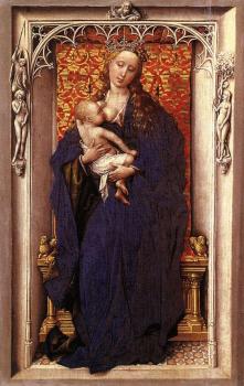Rogier Van Der Weyden : Madonna and St Catherine of Alexandria, Diptych left